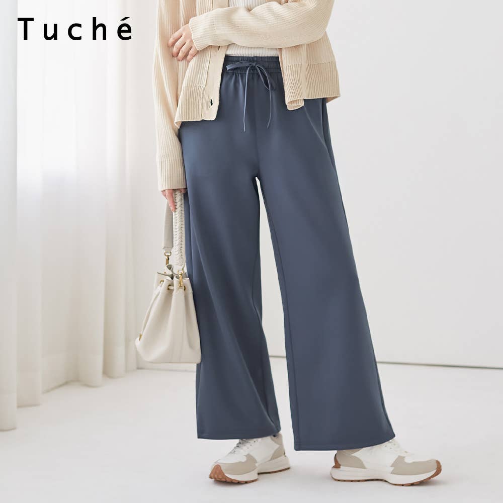 ダンボールニット 2WAYストレッチ ワイドパンツ